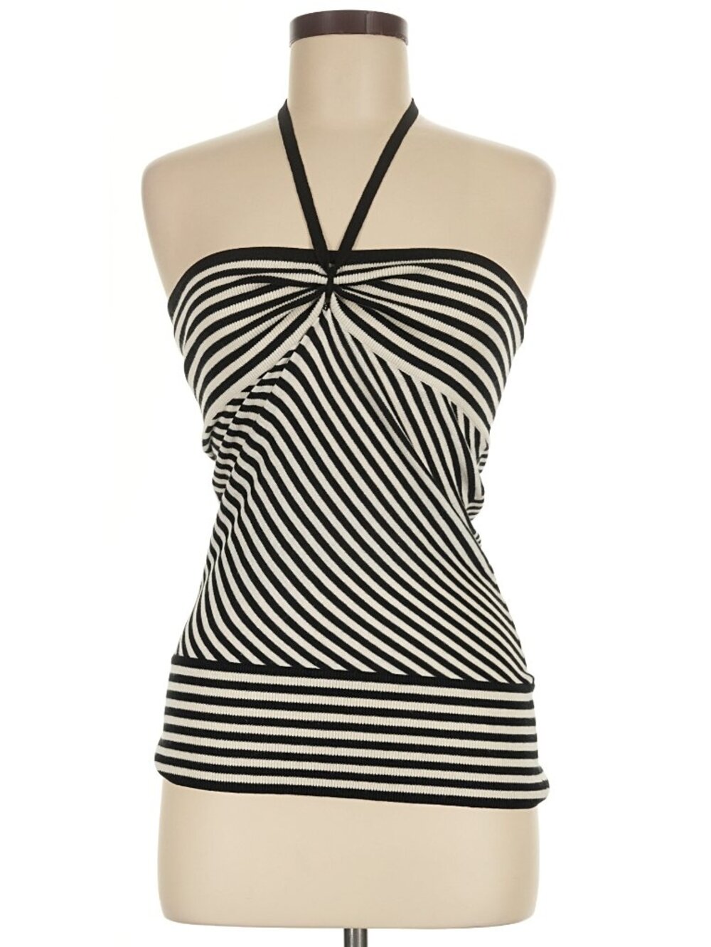 Halter Top Silk Blend Striped BOHEMIAN FETIVAL INDIE SLEEZE VINTAGE Y2K RARE